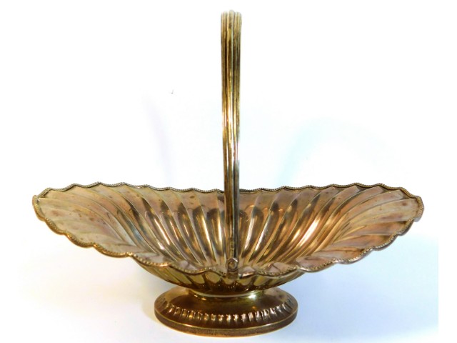 A Victorian 1889 London silver bread basket by Wal