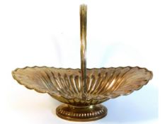 A Victorian 1889 London silver bread basket by Wal