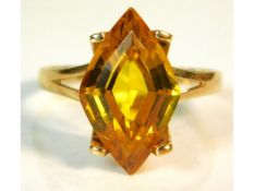 A yellow metal ring, electronically tests as 10ct