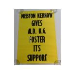 A 1950's Mebyon Kernow Cornish political poster, 3