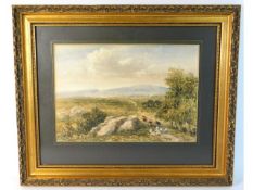 A framed David Cox Jnr. (1809-1885) watercolour de