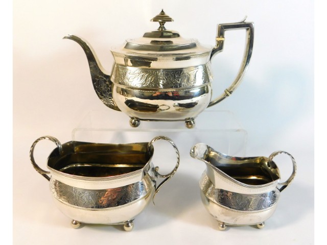 A George III 1809/10 Edinburgh silver tea service