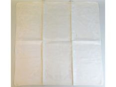 A White Star Line damask napkin, embroidered compa