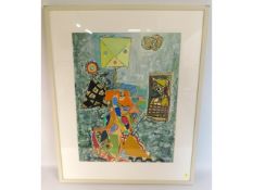 A framed watercolour painting by Marjana Wjasnova,