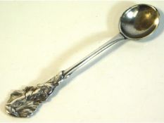 A Victorian 1860 London silver spoon with decorati