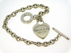 A Tiffany & Co. silver bracelet, 34.6g, 7in long