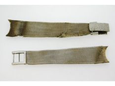 A C. J. Ltd 18ct white gold watch strap a/f, 36.3g