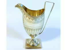 A George III London 1799 silver cream jug by Steph