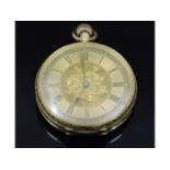 A 14ct gold pocket watch, 36mm diameter, 43.8g