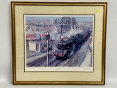 A framed limited edition, 589/850 pencil signed pr