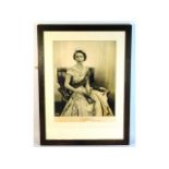 A framed Dorothy Wilding studio portrait photograp