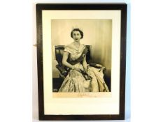 A framed Dorothy Wilding studio portrait photograp