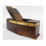 A wood & brass Sorby of Sheffield plane, 8.5in wid