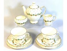 A nine piece Royal Doulton breakfast set for two