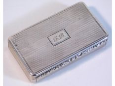 A George III 1784 London silver snuff box by Willi