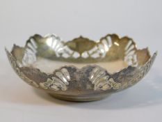 A small 1944 Birmingham silver fretwork bonbon dis