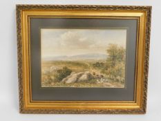 A framed David Cox Jnr. (1809-1885) watercolour de