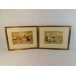 A framed pair of J. F. Herring (b.1815 or 1820 - d