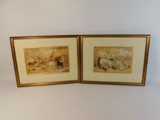 A framed pair of J. F. Herring (b.1815 or 1820 - d