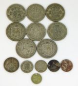 A small quantity of pre-1947 UK coinage, 127.8g