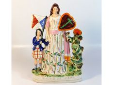A Victorian Staffordshire pottery figure, Land Of