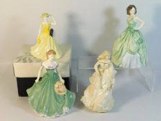 Four Royal Doulton porcelain figures: Kelly HN4157