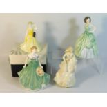 Four Royal Doulton porcelain figures: Kelly HN4157