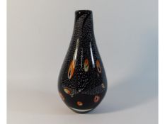 A decorative art glass vase, 12in tall