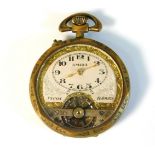 A French Amida Facon 8 day pocket watch