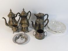 A four piece silver plated tea & coffee set twinne