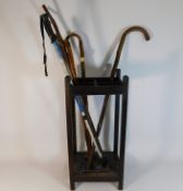 An umbrella & stick stand with contents (6)