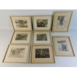 Eight framed Arthur Rackham prints