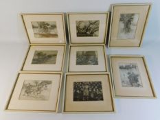 Eight framed Arthur Rackham prints