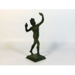 A 19thC. bronze Satyr style figure, 6.5in tall