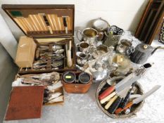 A quantity of mixed plated ware, other metal wares