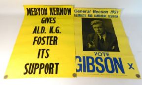 Two mid 20thC. Mebyon Kernow political posters, 30