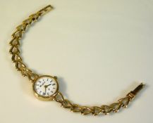 A ladies 9ct gold Woodford wristwatch, 9g