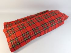 A roll of Royal Stewart Scottish tartan, approx. 1