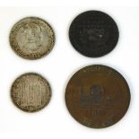 An 1811 Cornish Penny token, a London & Brighton 1