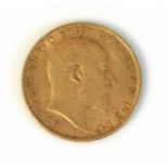 A 1907 Edward VII half gold sovereign