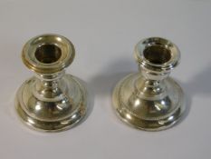 A pair of 1965 Birmingham silver candle holders by