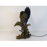 A decorative eagle lamp, some repairs & faults, 19