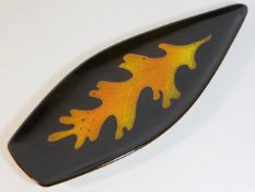 A retro Poole pottery spear plate, 17.25in long