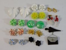 A quantity of mid 20thC. style clip on earrings &