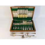 An art deco era canteen of cutlery