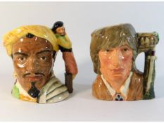 Two large Royal Doulton Shakespearean character ju