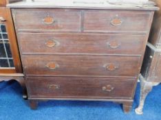 An early 19thC. chest of drawers, 42.25in wide x 4