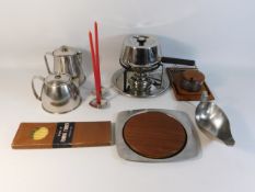 A Danish stainless steel teapot & coffee pot, twin