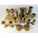 A quantity of trench art related items, including