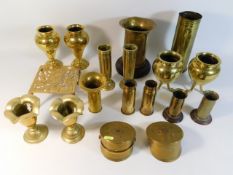 A quantity of trench art related items, including